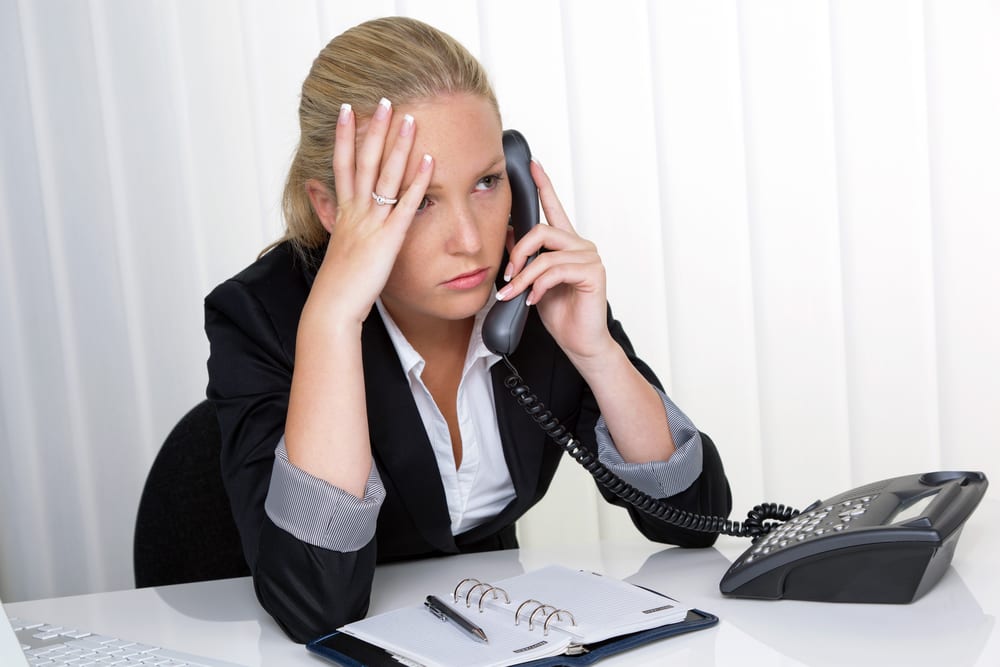 Frustrated HR manager calling